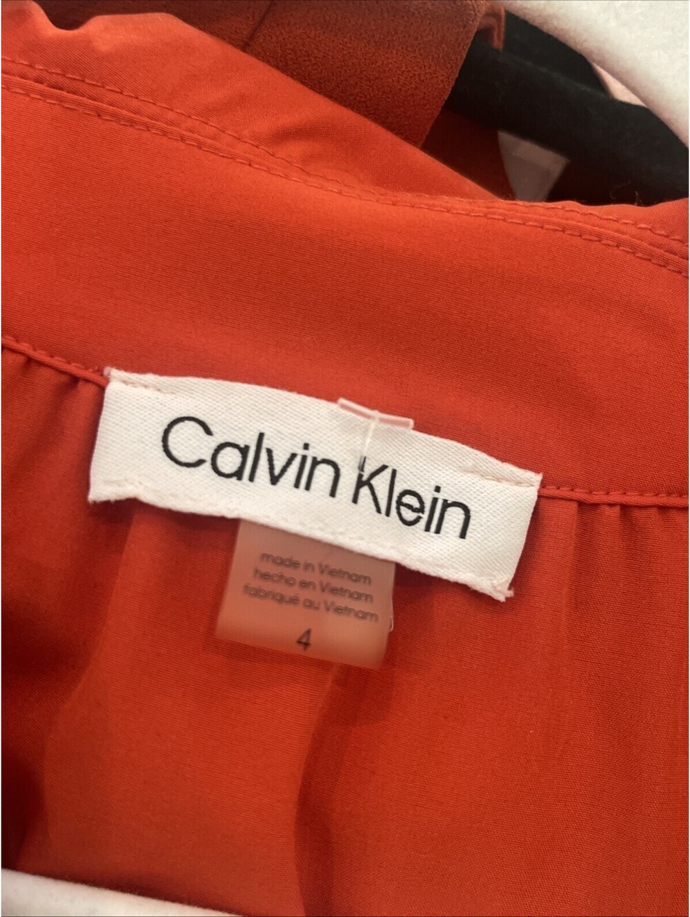 Calvin Klein Orange Size 4 Balloon Short Sleeve Dress - Picture 5 of 6